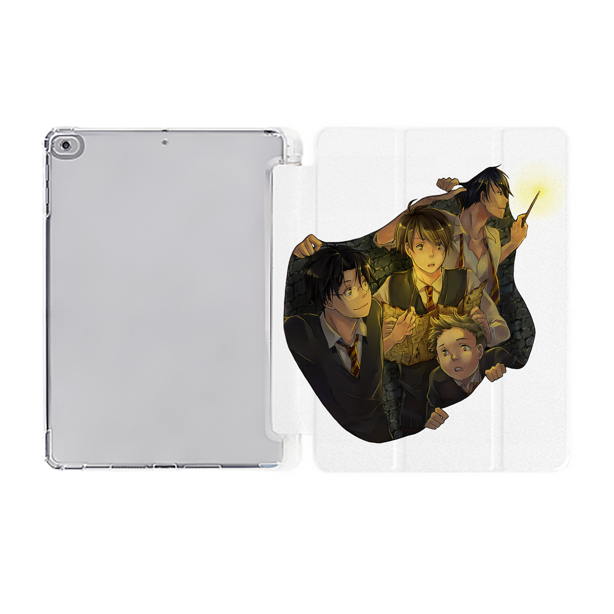 （画像用） Harry Potter ハリー・ポッターシリーズ IPad ケース ペン収納付き 三つ折りスタンド PUレザー×シリコン 対応機種9.5/10.5/10.9インチ